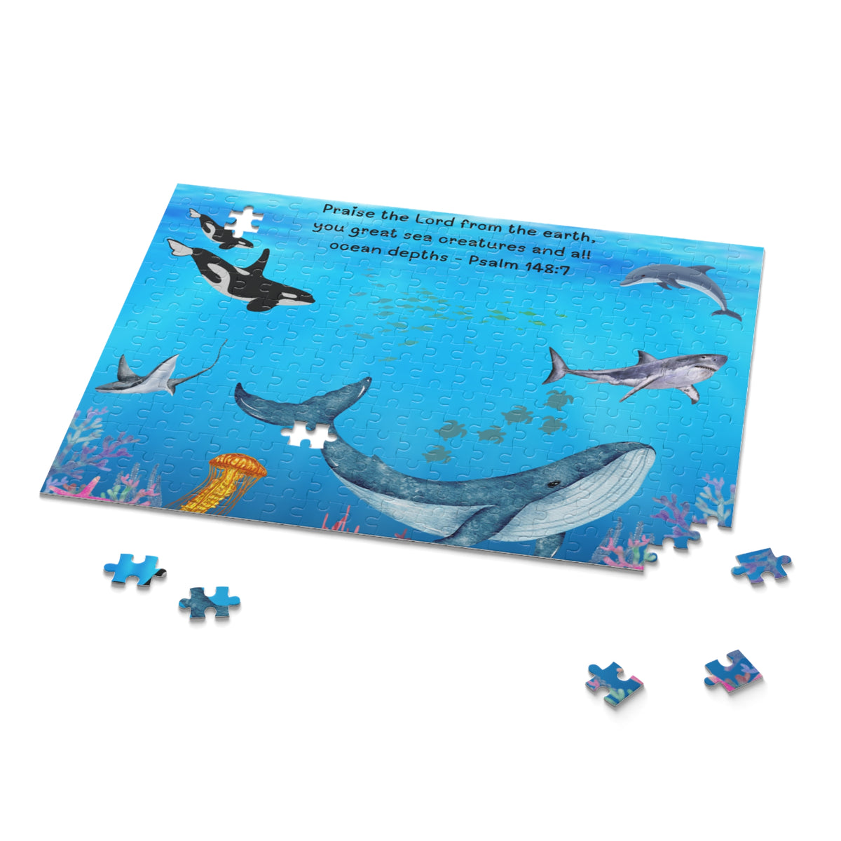 Sea Creatures Puzzle (Psalm 148:7) (120/252/500pcs)
