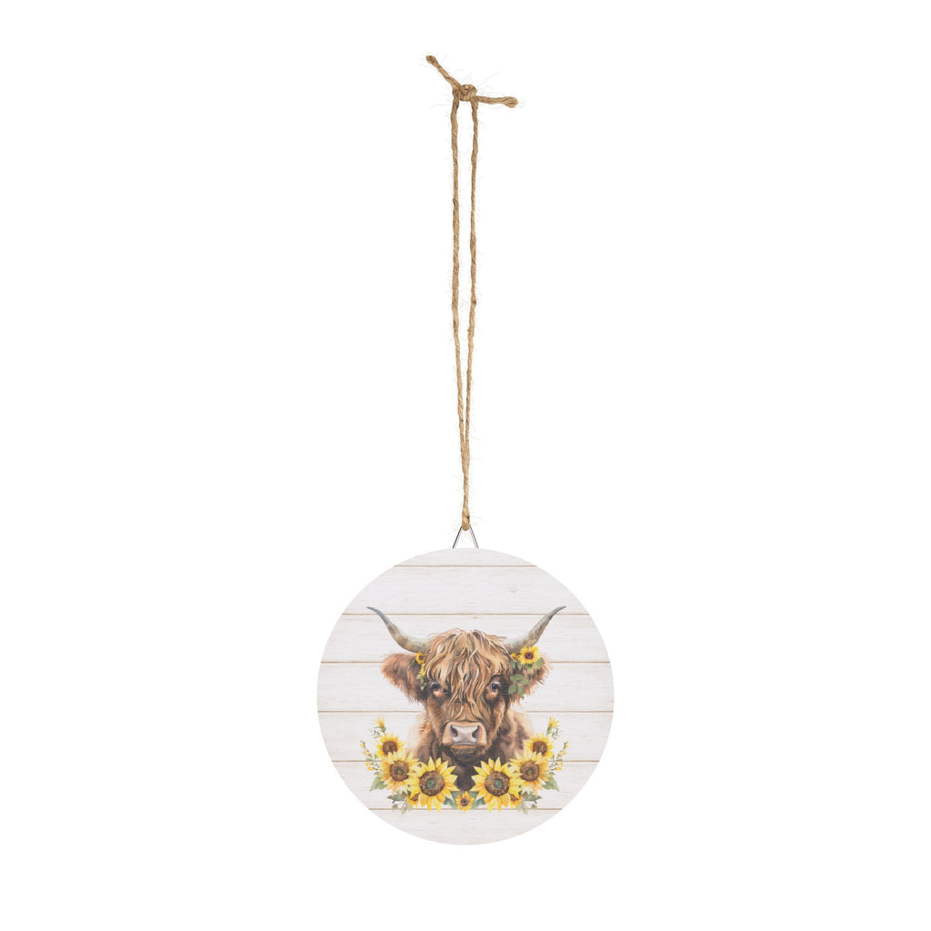 Sunflower Highland Cow Wall Decor