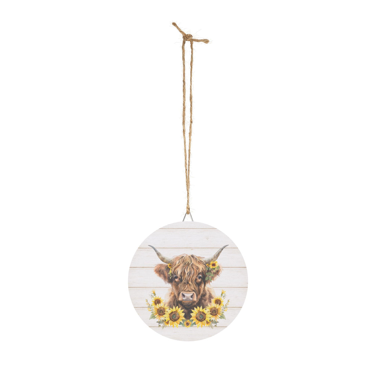 Sunflower Highland Cow Wall Decor