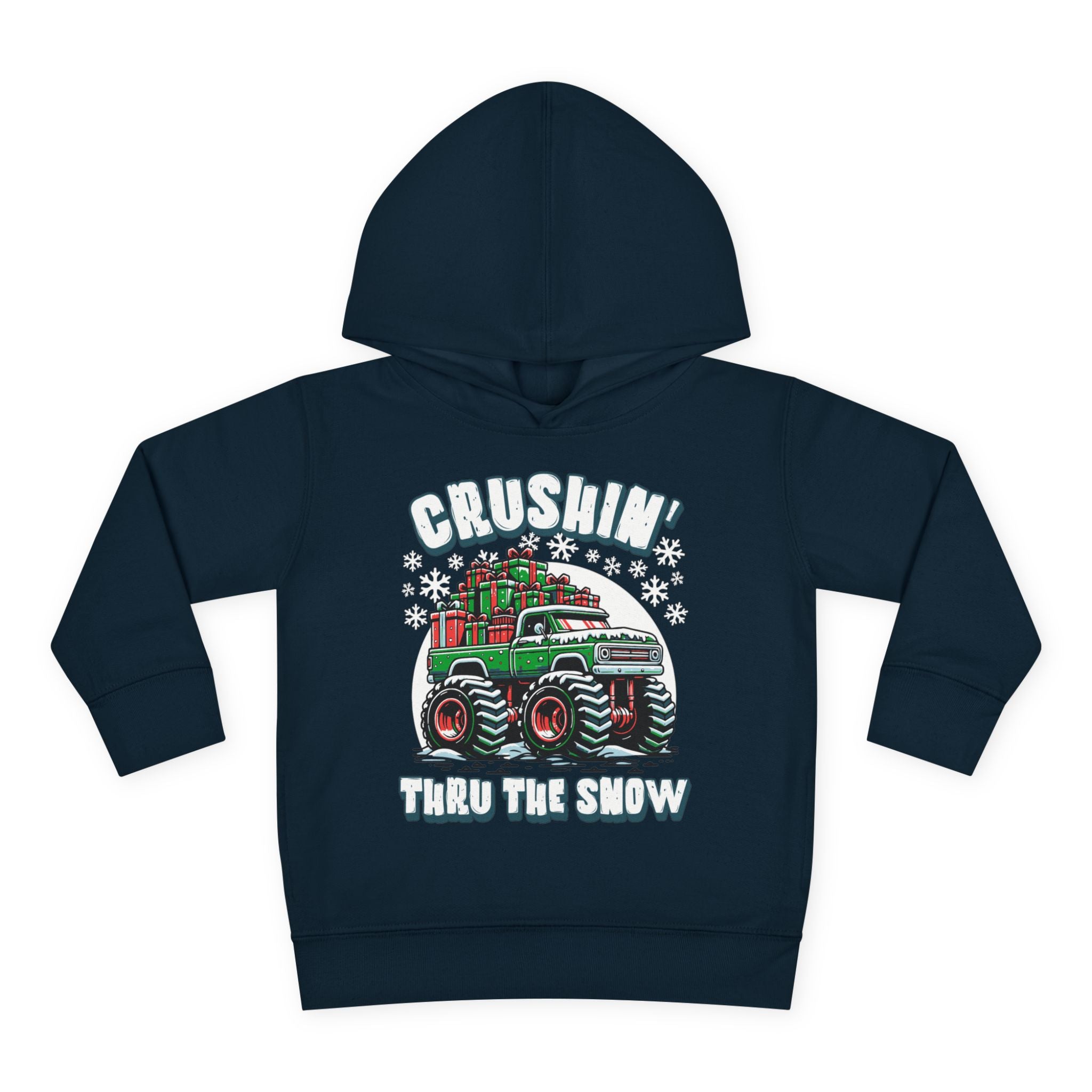 "Crushin' Thru the Snow" Christmas Monster Truck Hoodie