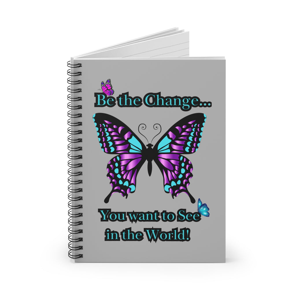 'Be the Change' Butterfly Spiral Notebook