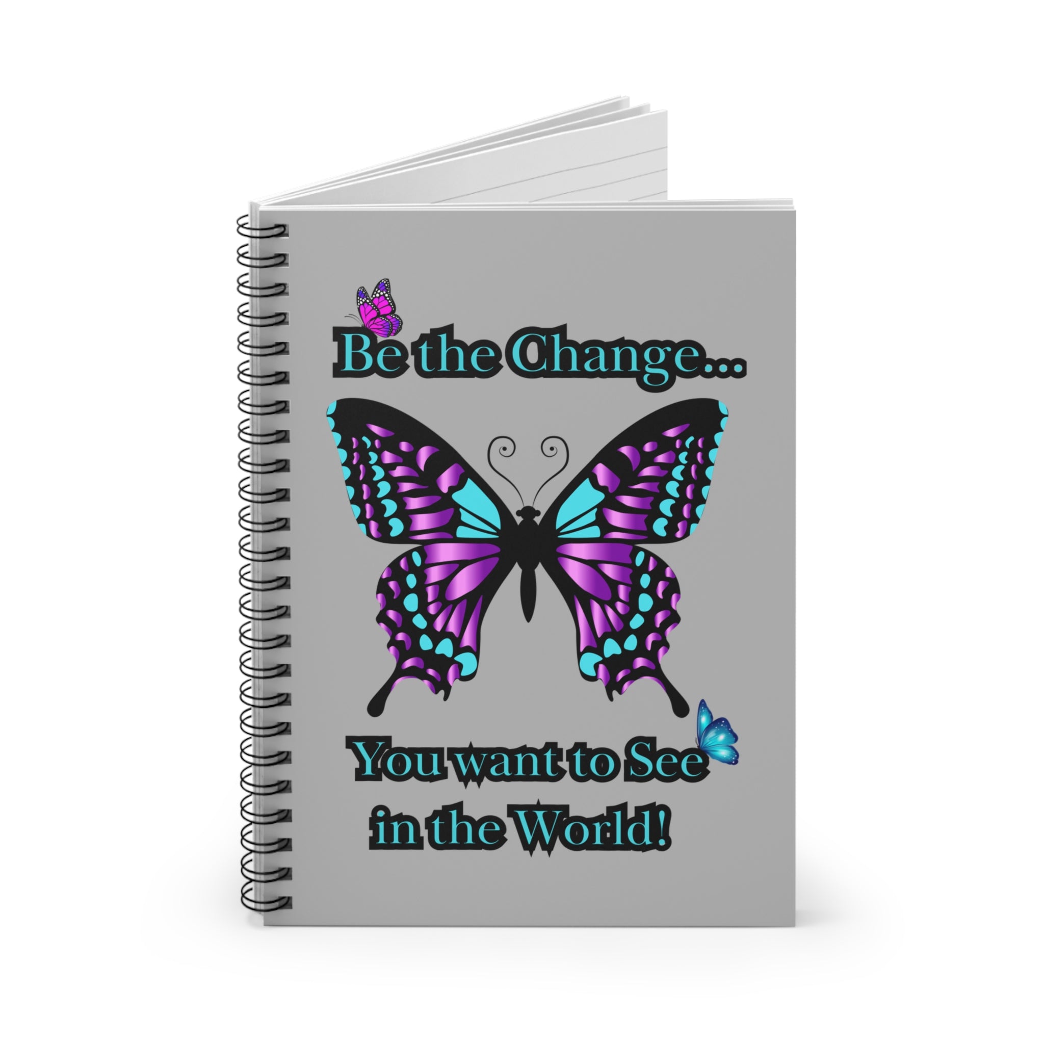 'Be the Change' Butterfly Spiral Notebook