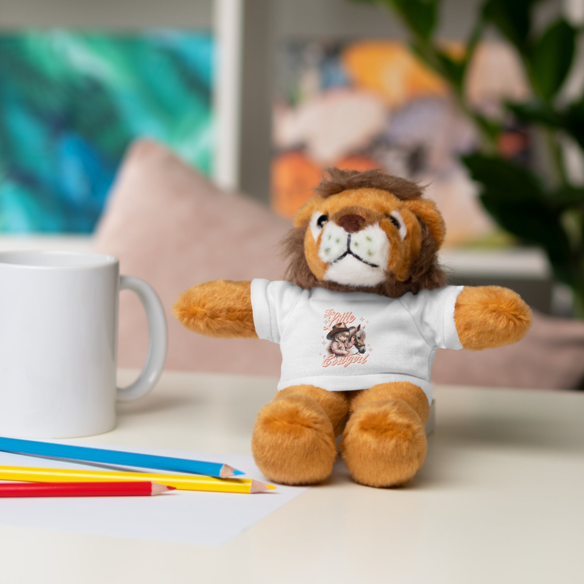 Plush Animal with 'The Little Cowgirl' Tee
