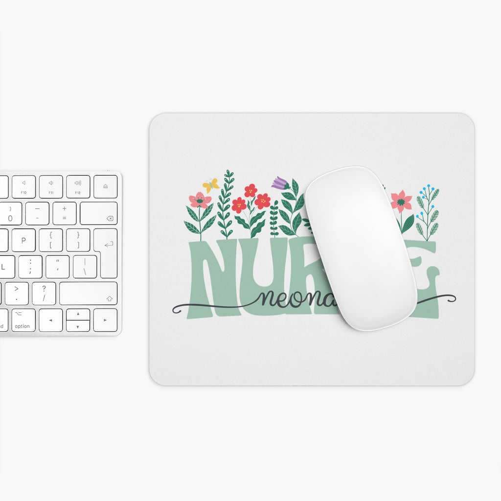 Neonatal Nurse Floral Mouse Pad
