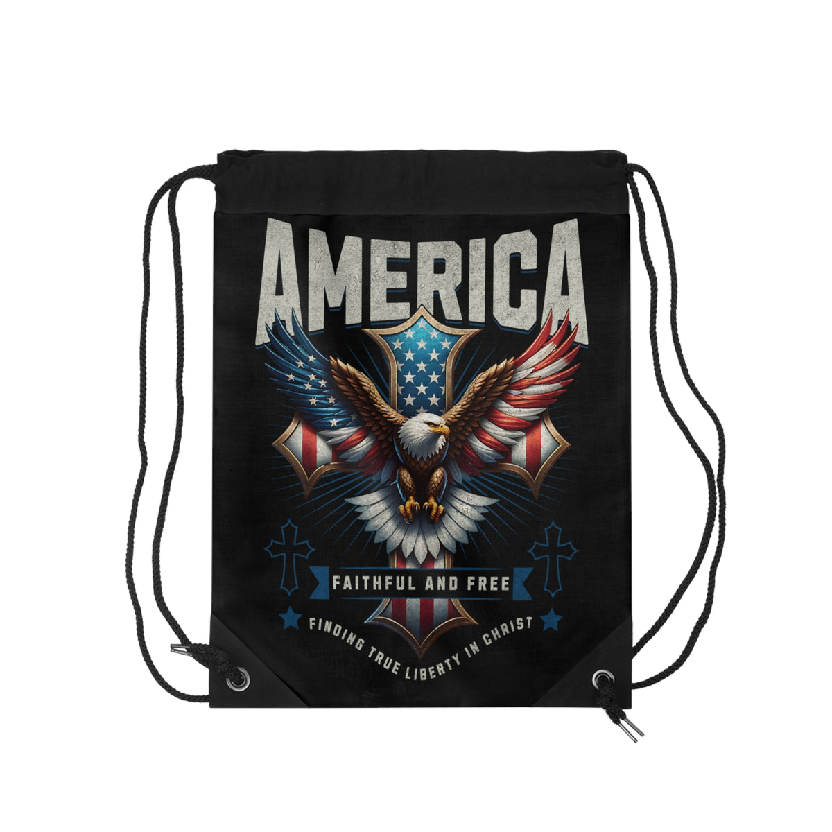 America Eagle Drawstring Bag