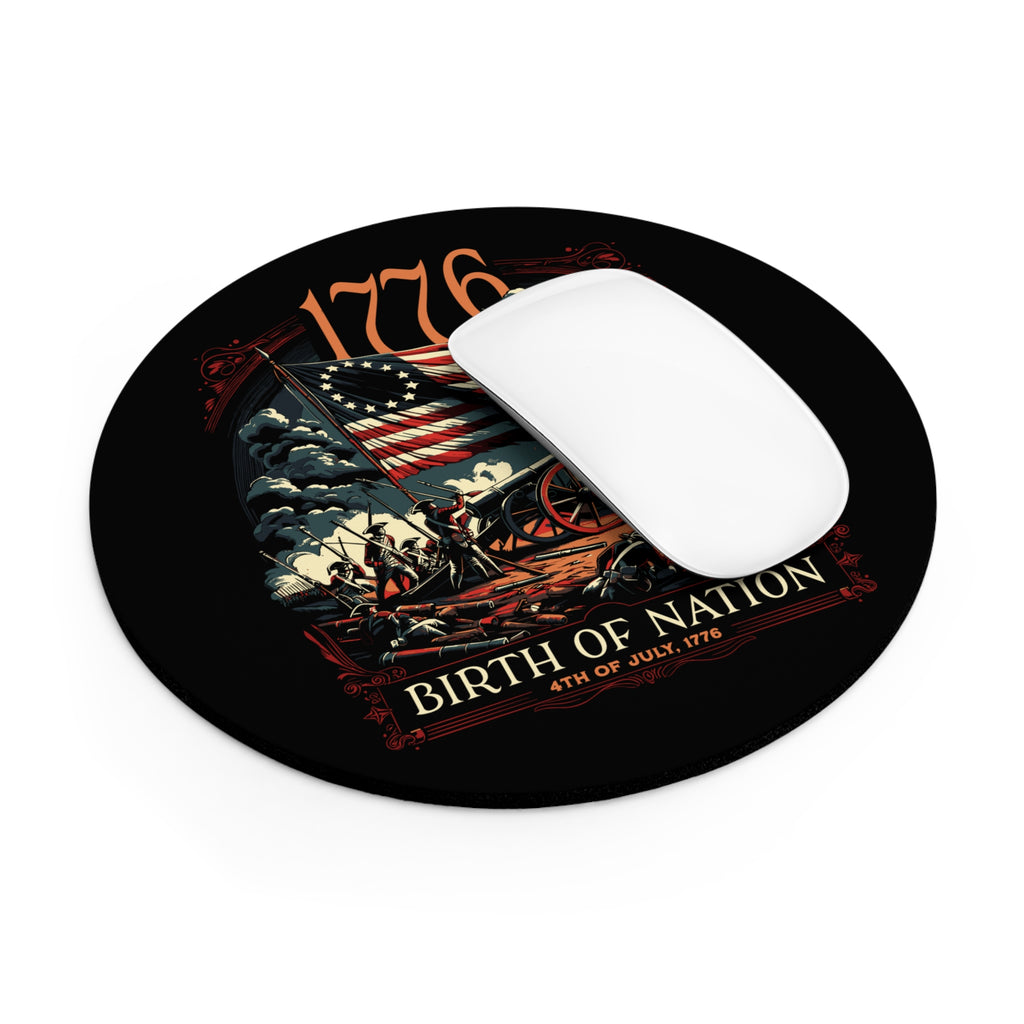 1776 Birth of a Nation Round Mouse Pad