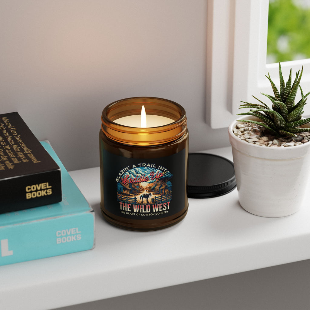 Blazin' A Trail Amber Candle Jar (4oz. 9oz.)
