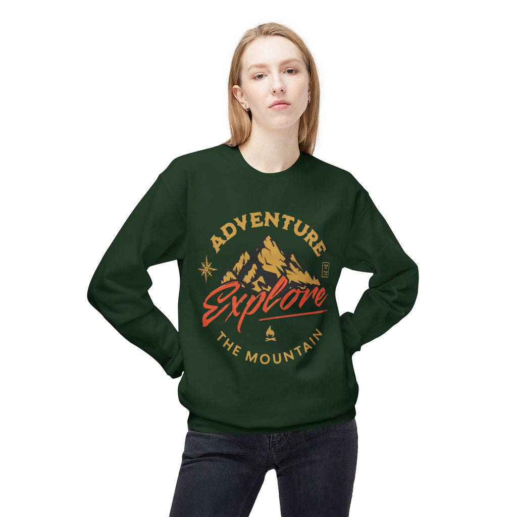 Adventure Explore Mountain Crewneck