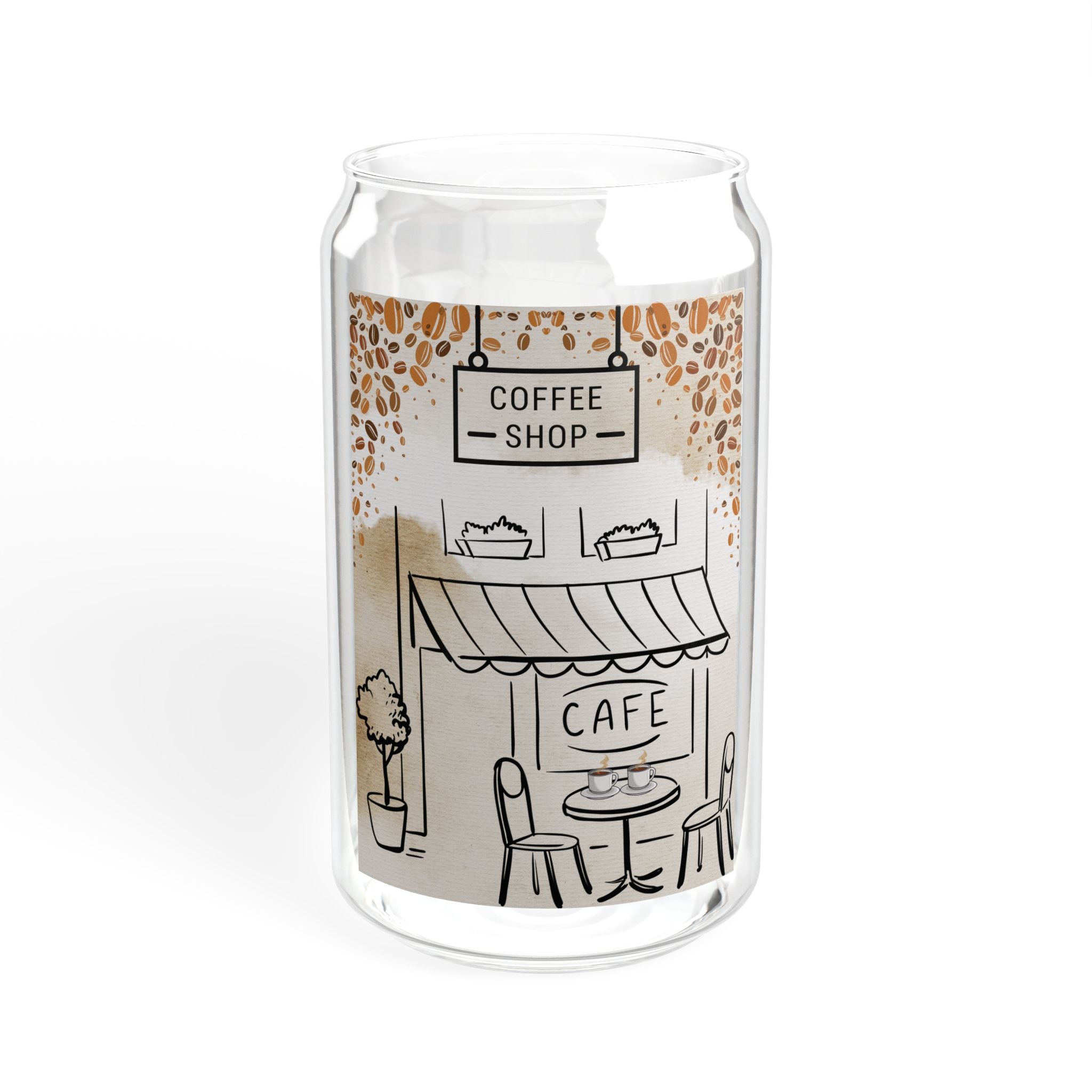 Coffee Shop Sipper Glass