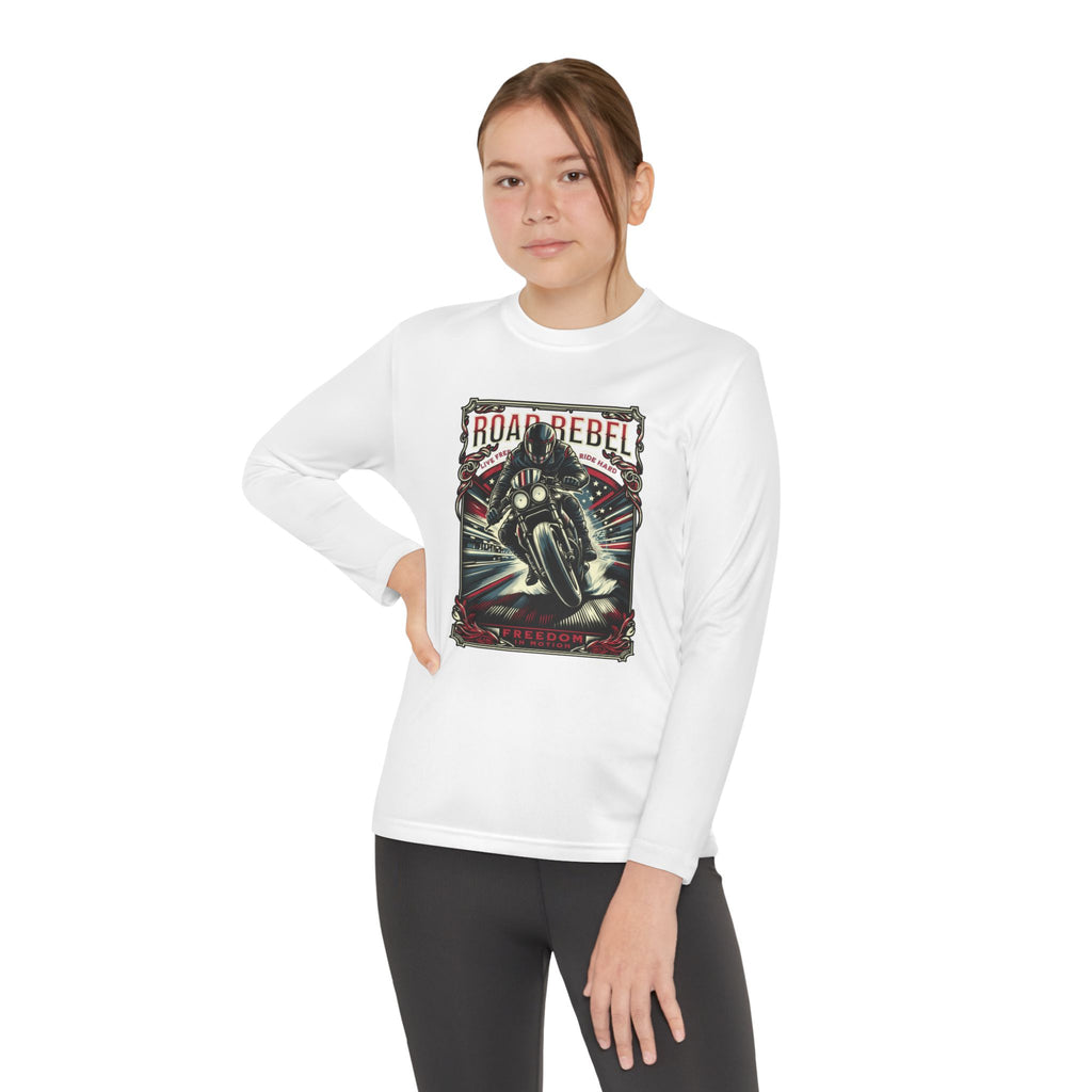 "Road Rebel" Motorcycle Youth LS T-Shirt