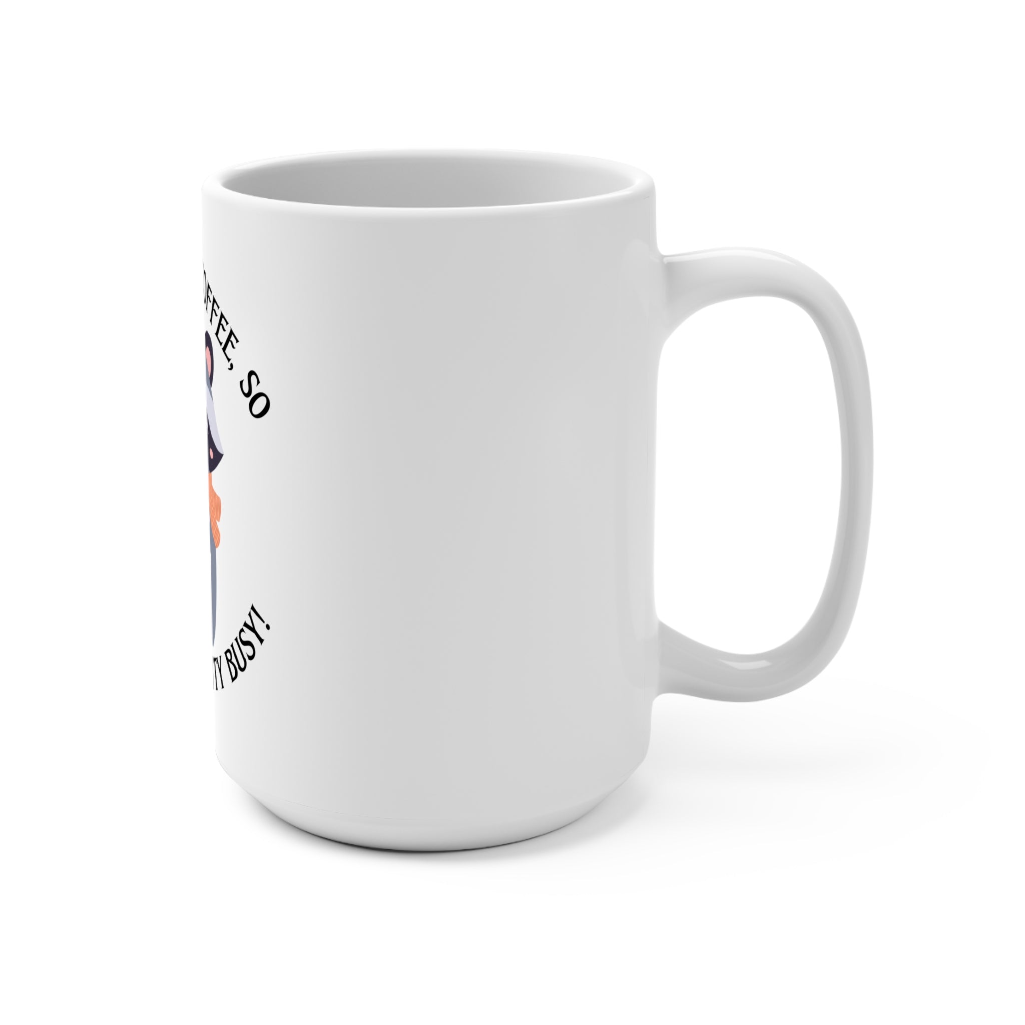 Raccoon Holding Coffee Mug