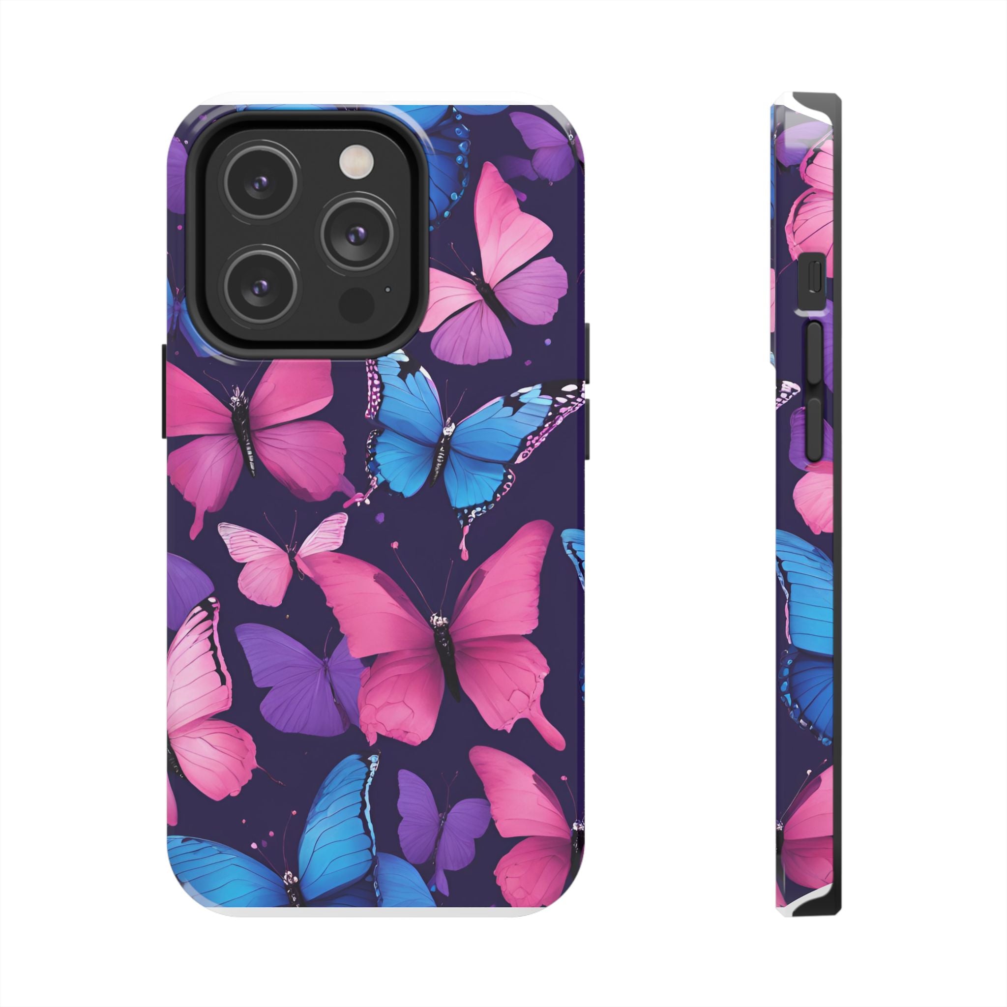 Butterfly Phone Case (Pink,Purple and Blue)