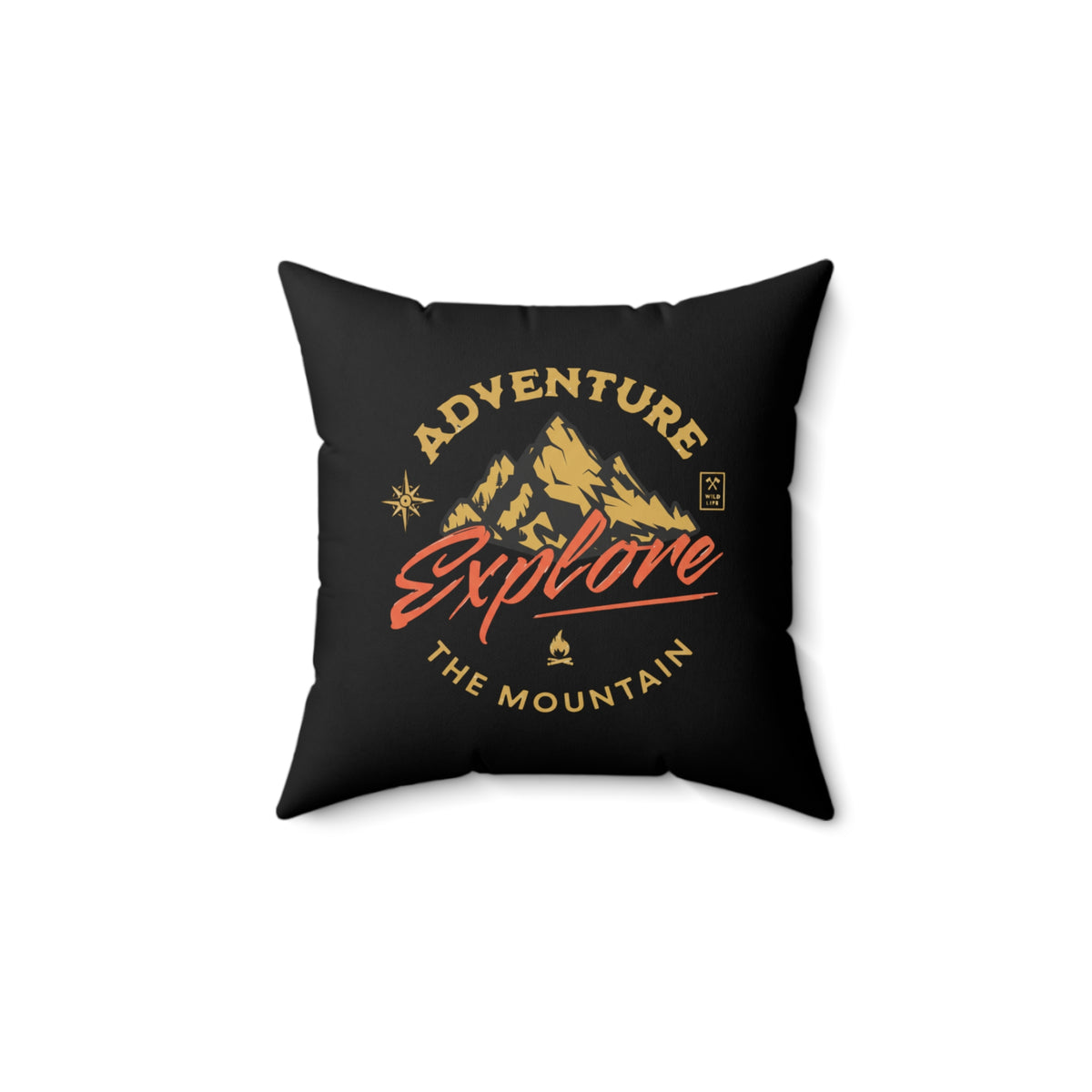 Adventure Explore Mountain Throw Pillow