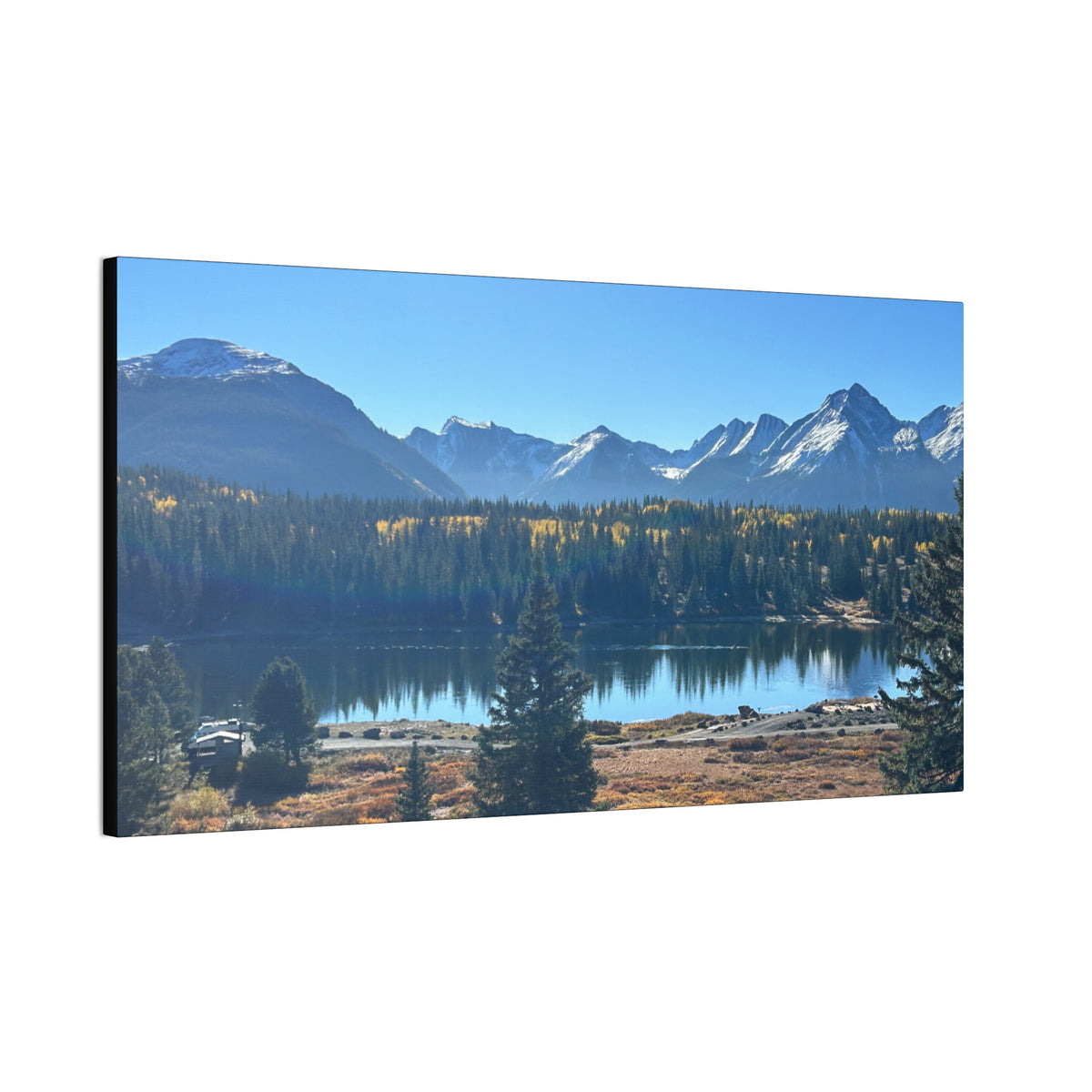 Mountain Lake Landscape Canvas