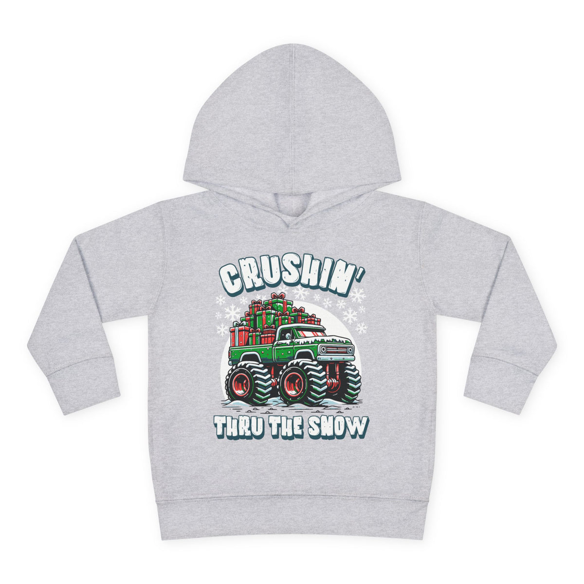 "Crushin' Thru the Snow" Christmas Monster Truck Hoodie