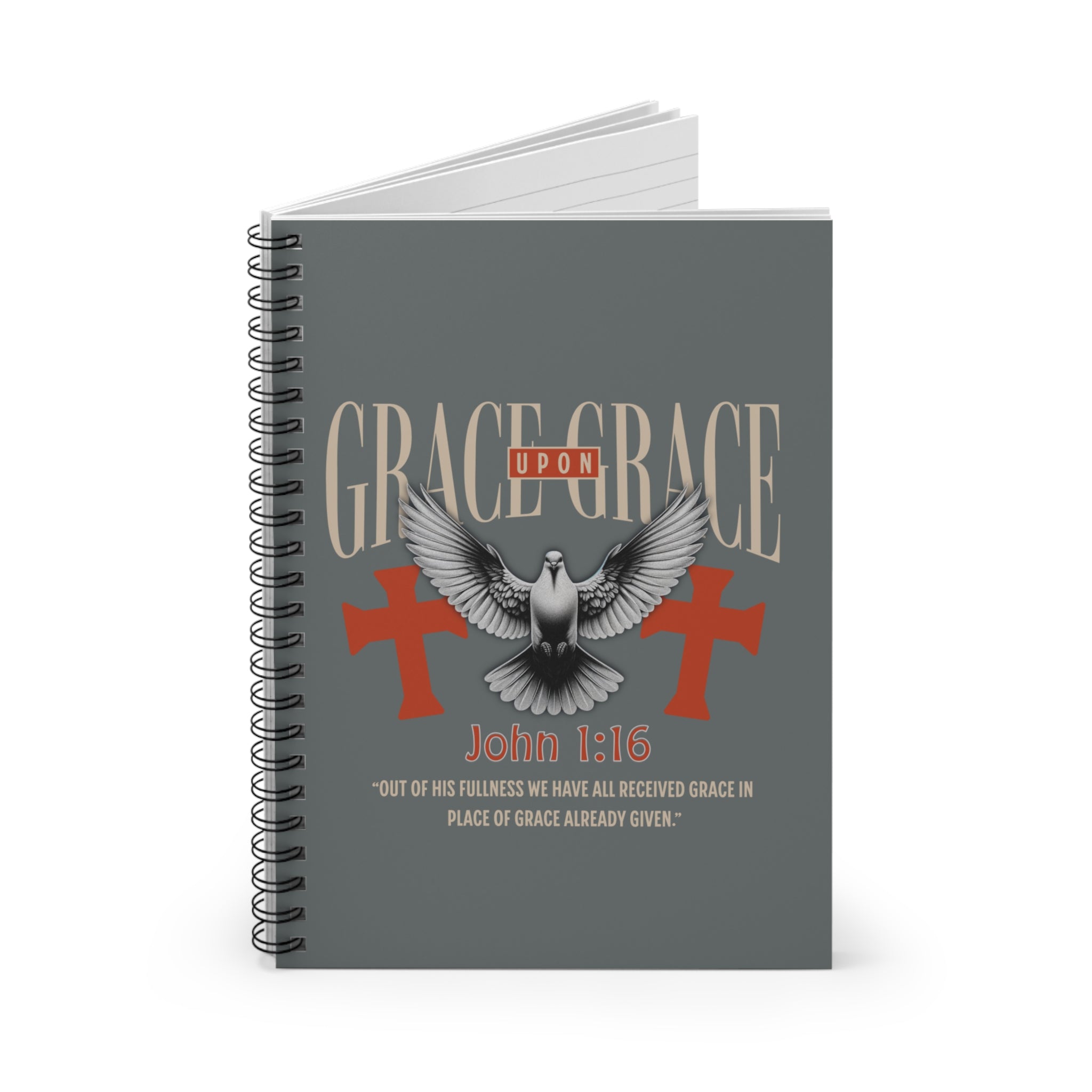 Grace Upon Grace Spiral Notebook (John 1:16)