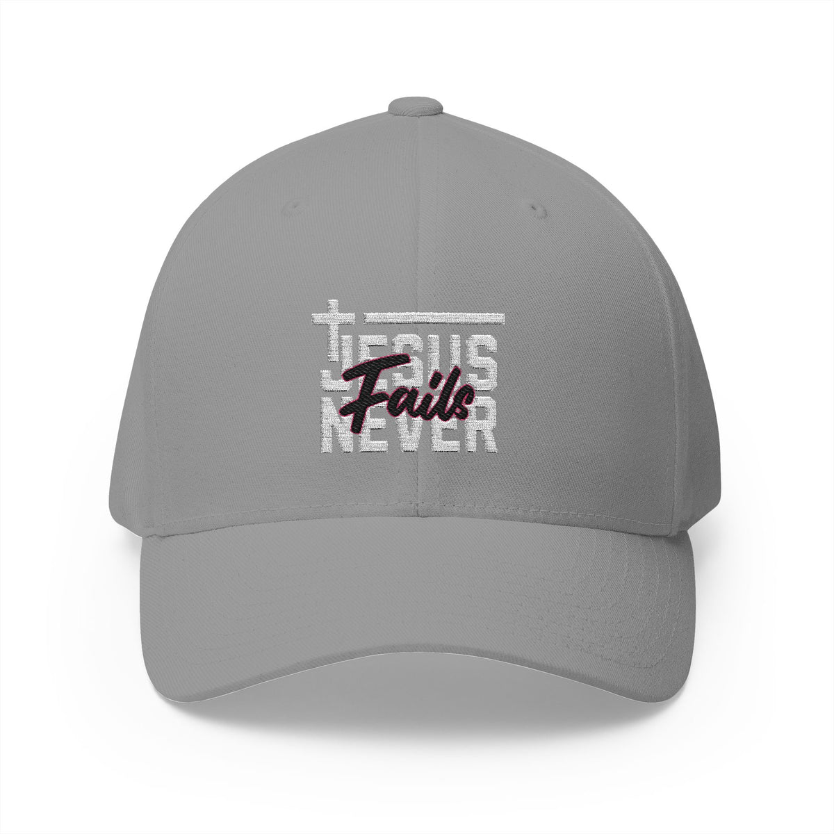 Embroidered 'Jesus Never Fails' Faith Baseball Hat