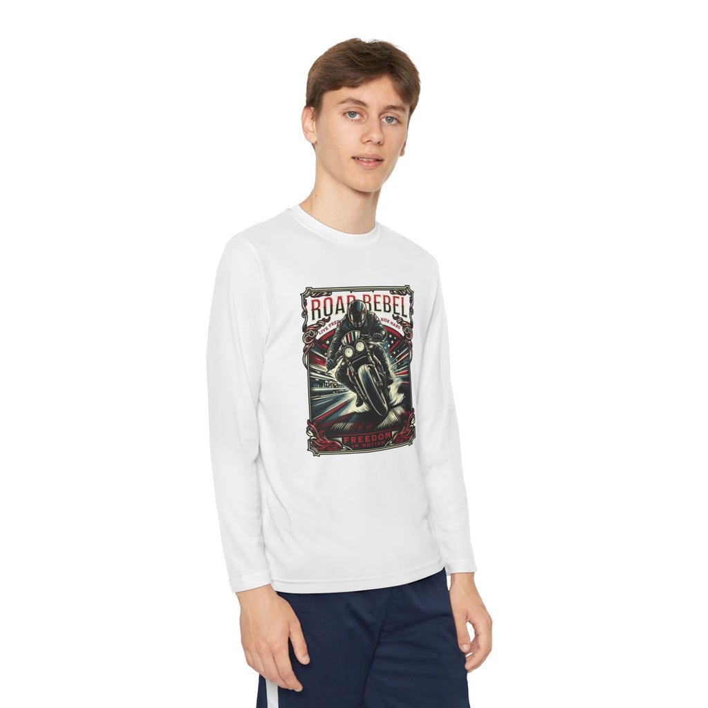 "Road Rebel" Motorcycle Youth LS T-Shirt