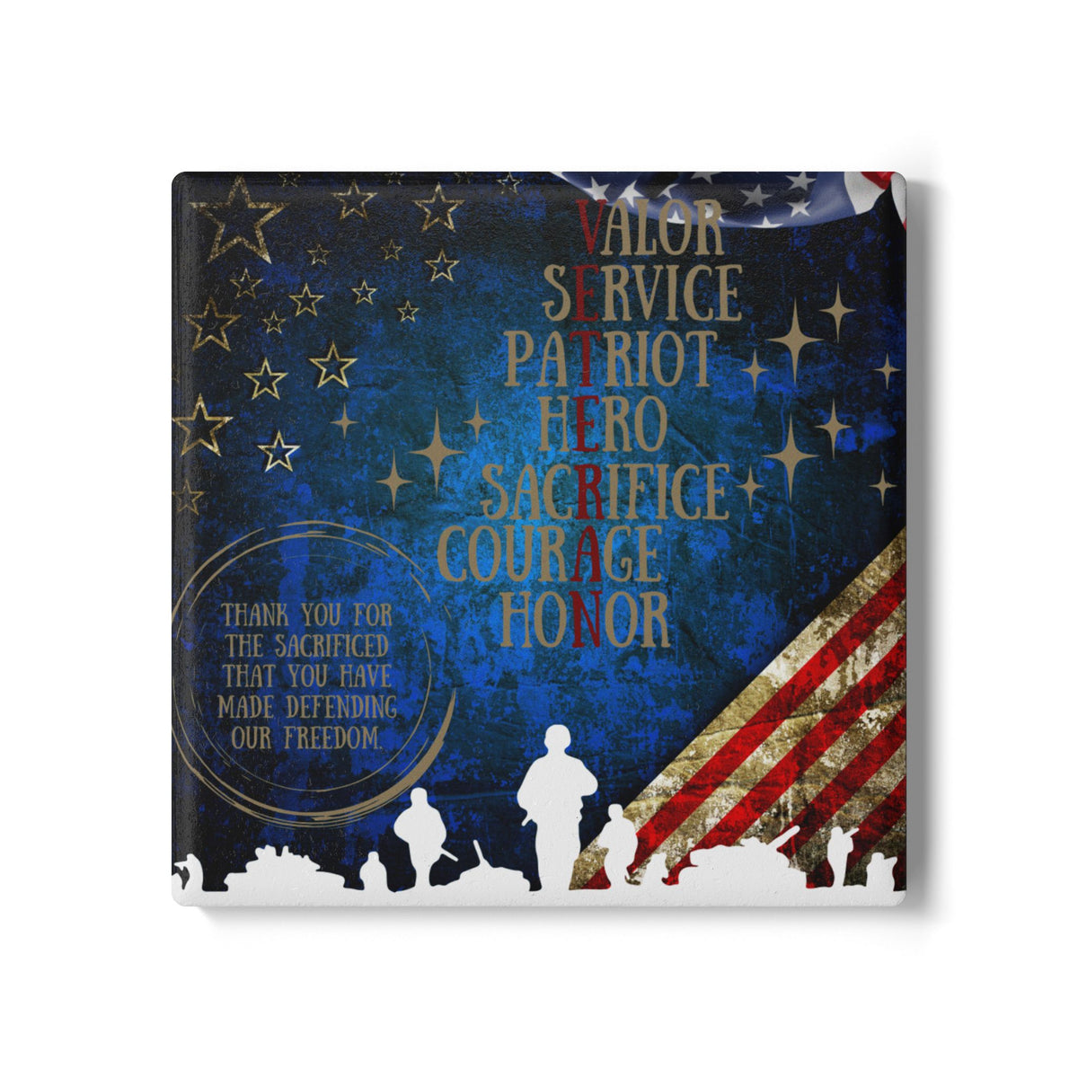 Veteran Tribute Ceramic Coaster