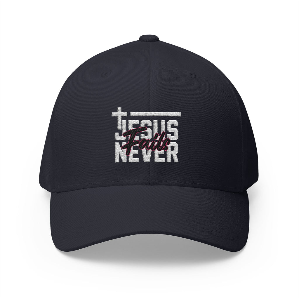 Embroidered 'Jesus Never Fails' Faith Baseball Hat
