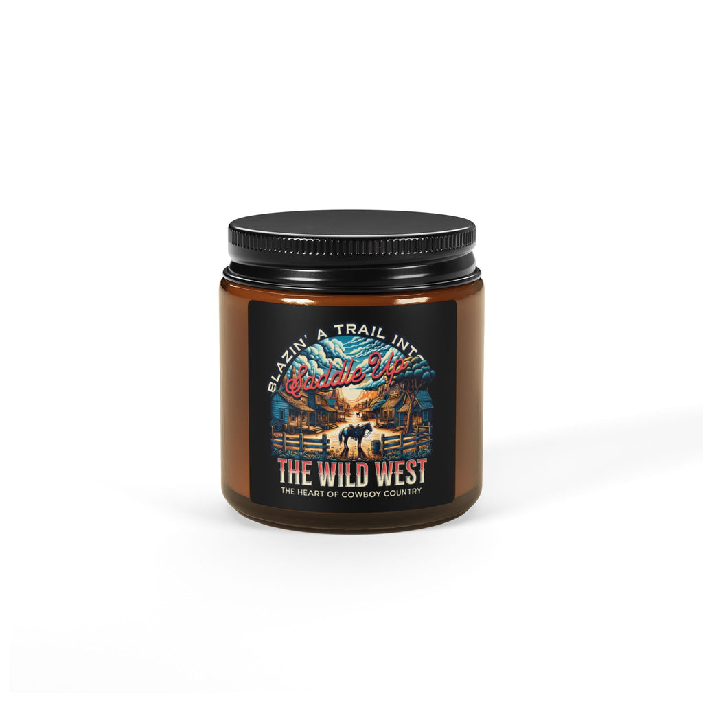 Blazin' A Trail Amber Candle Jar (4oz. 9oz.)
