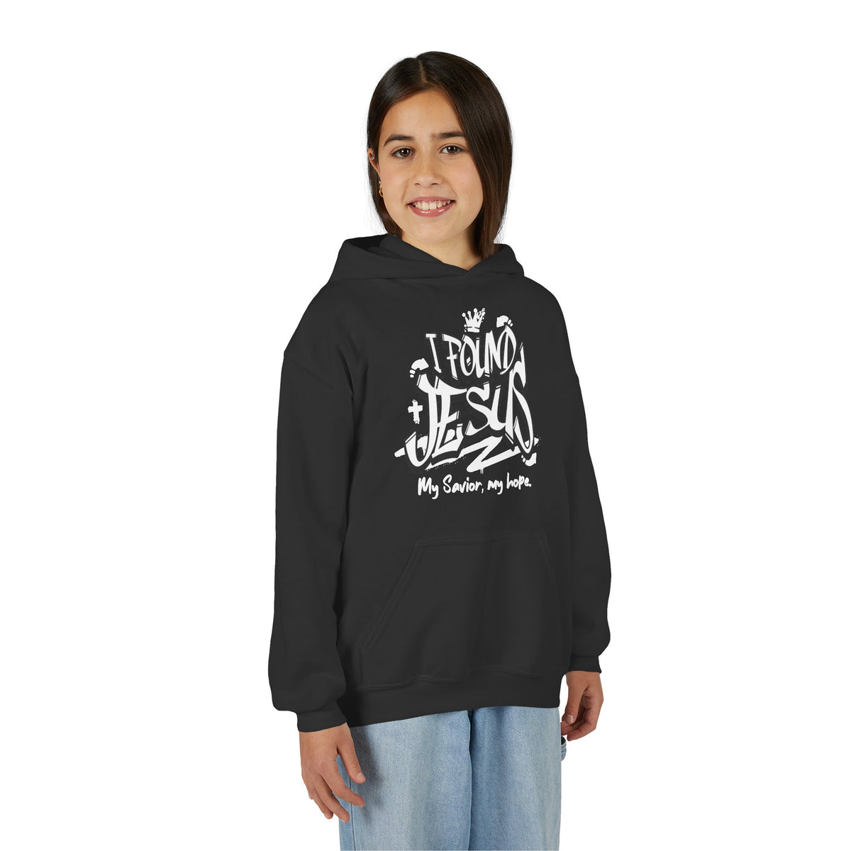 "I Found Jesus" Youth Hoodie
