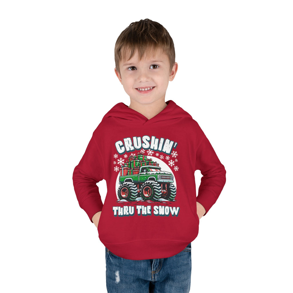 "Crushin' Thru the Snow" Christmas Monster Truck Hoodie