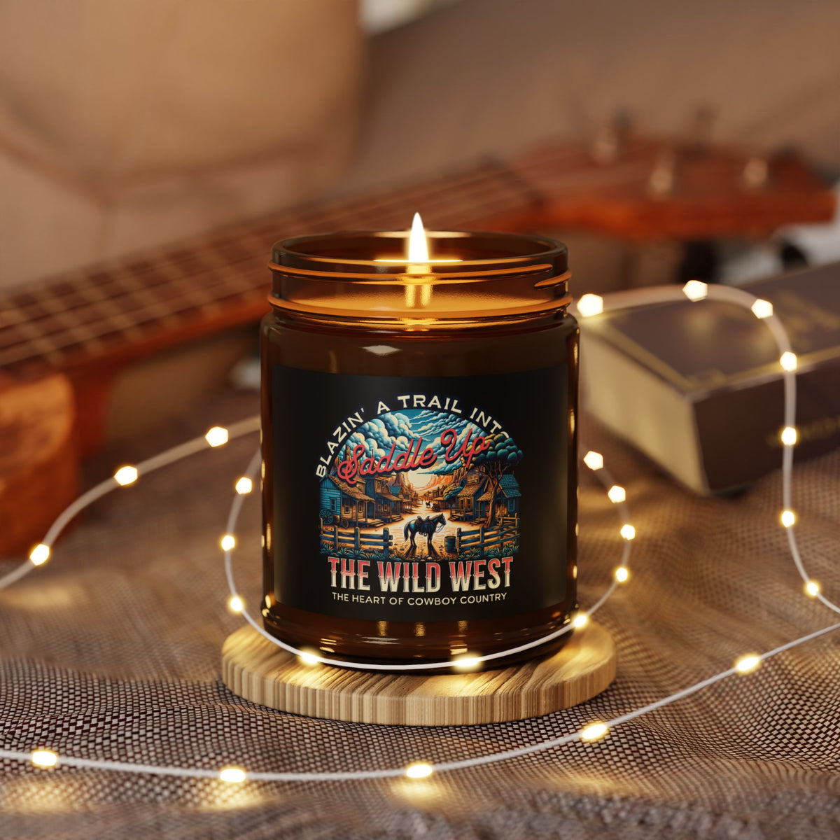 Blazin' A Trail Amber Candle Jar (4oz. 9oz.)