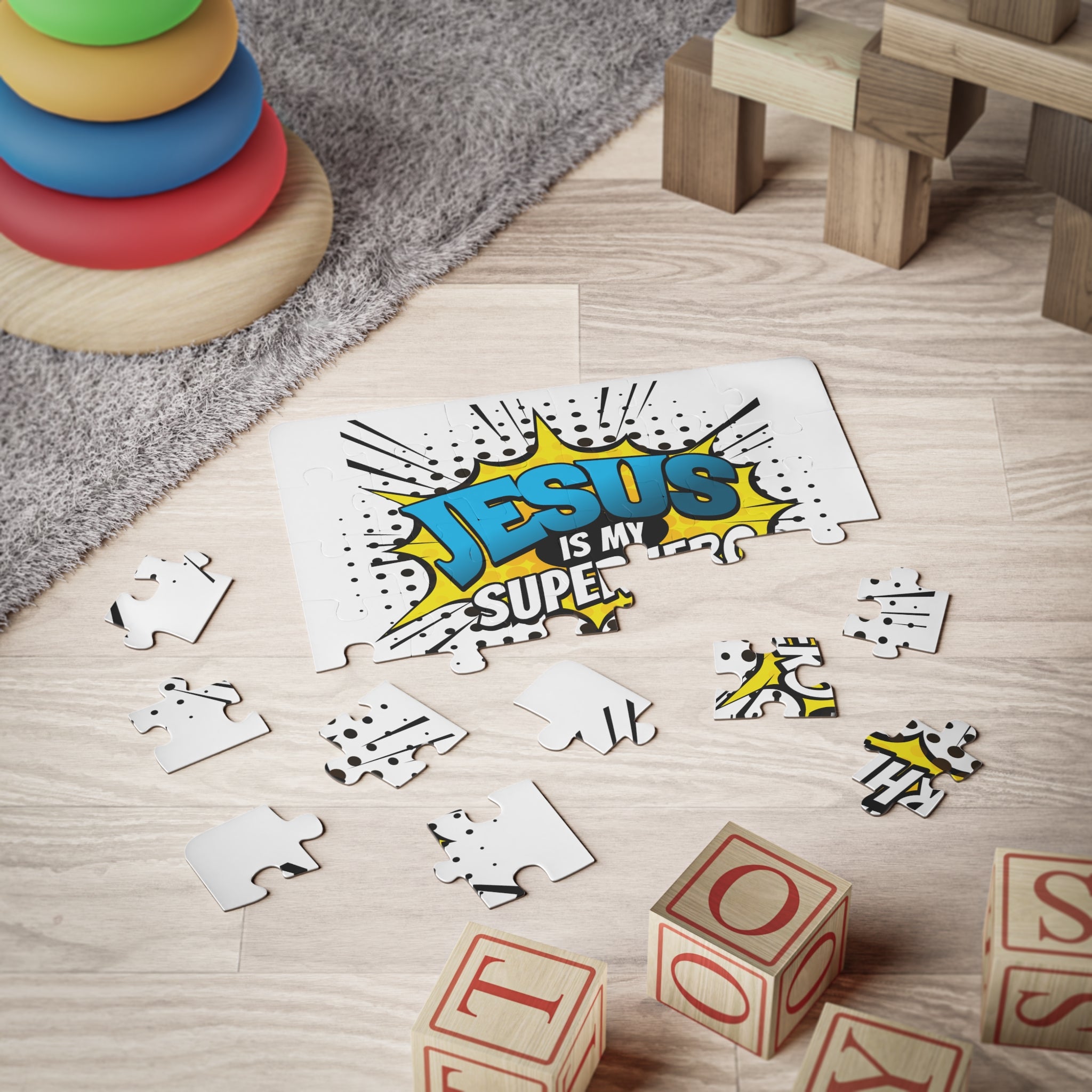 "Jesus Is My Superhero" Comic-Style Puzzle (30pcs)