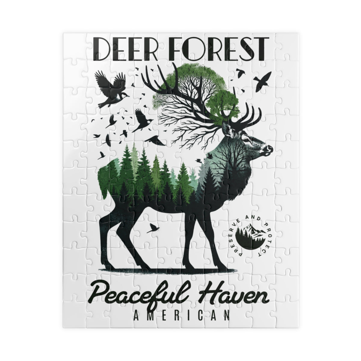 Deer Forest Jigsaw Puzzle (110–520 pcs)