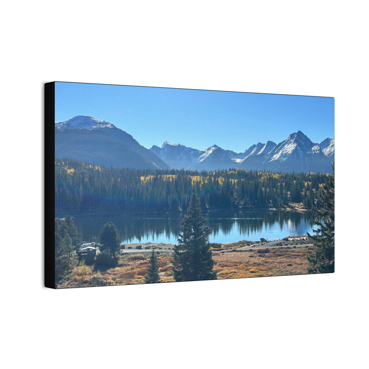 Mountain Lake Landscape Canvas