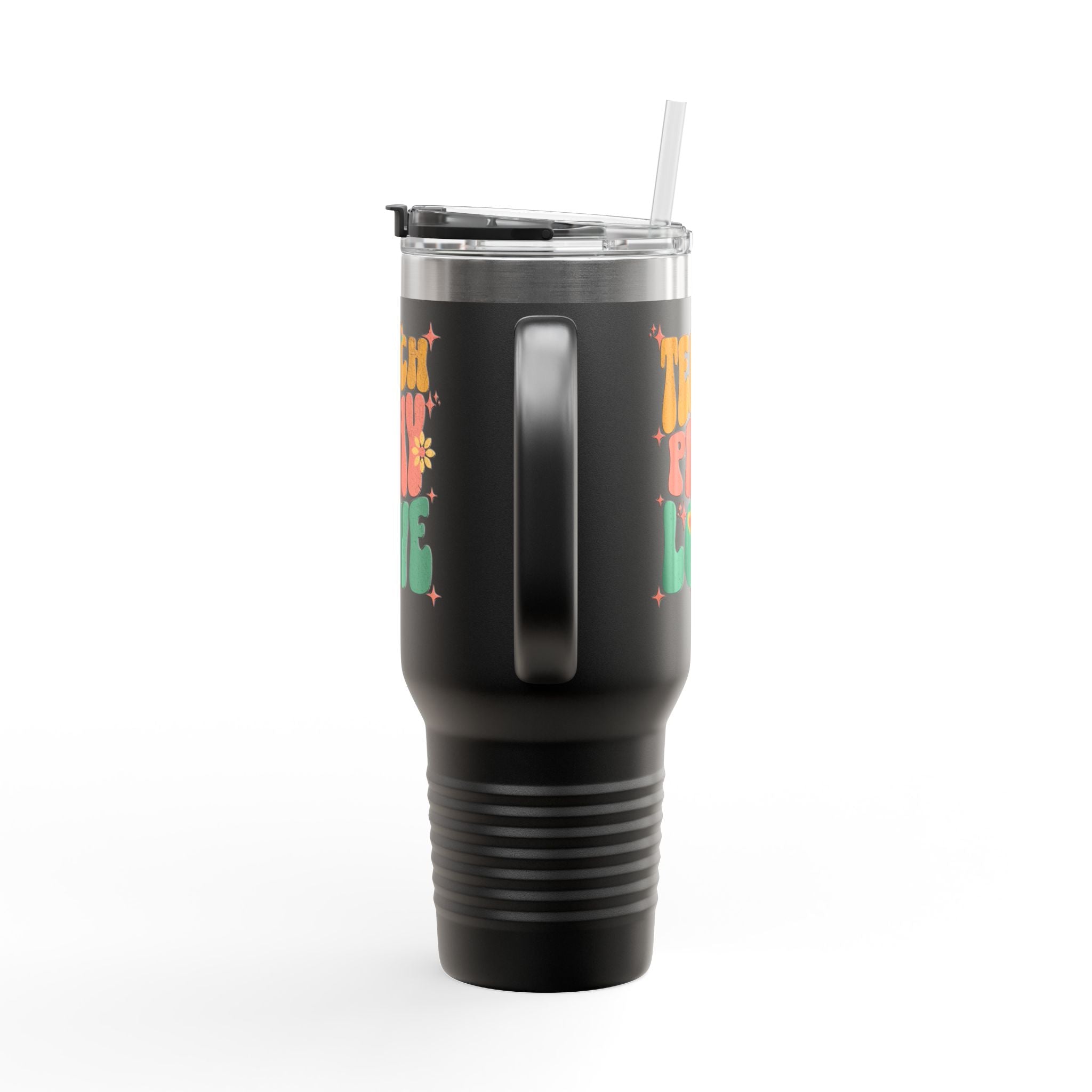 "Teach Pray Love" Retro Floral Tumbler (40oz.)
