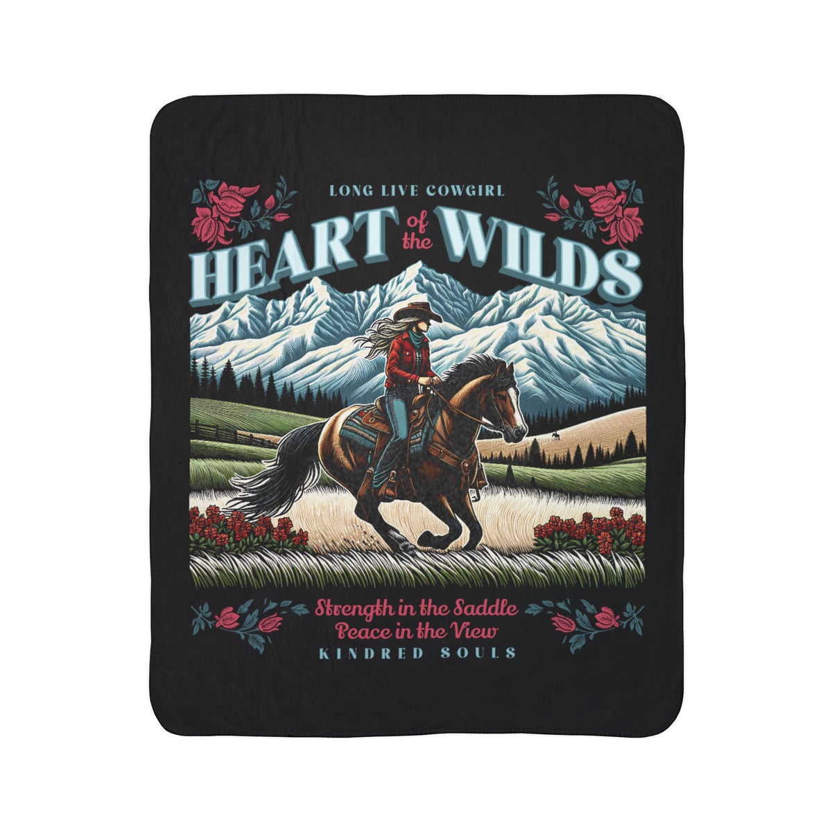 Heart of the Wilds Fleece Sherpa Blanket