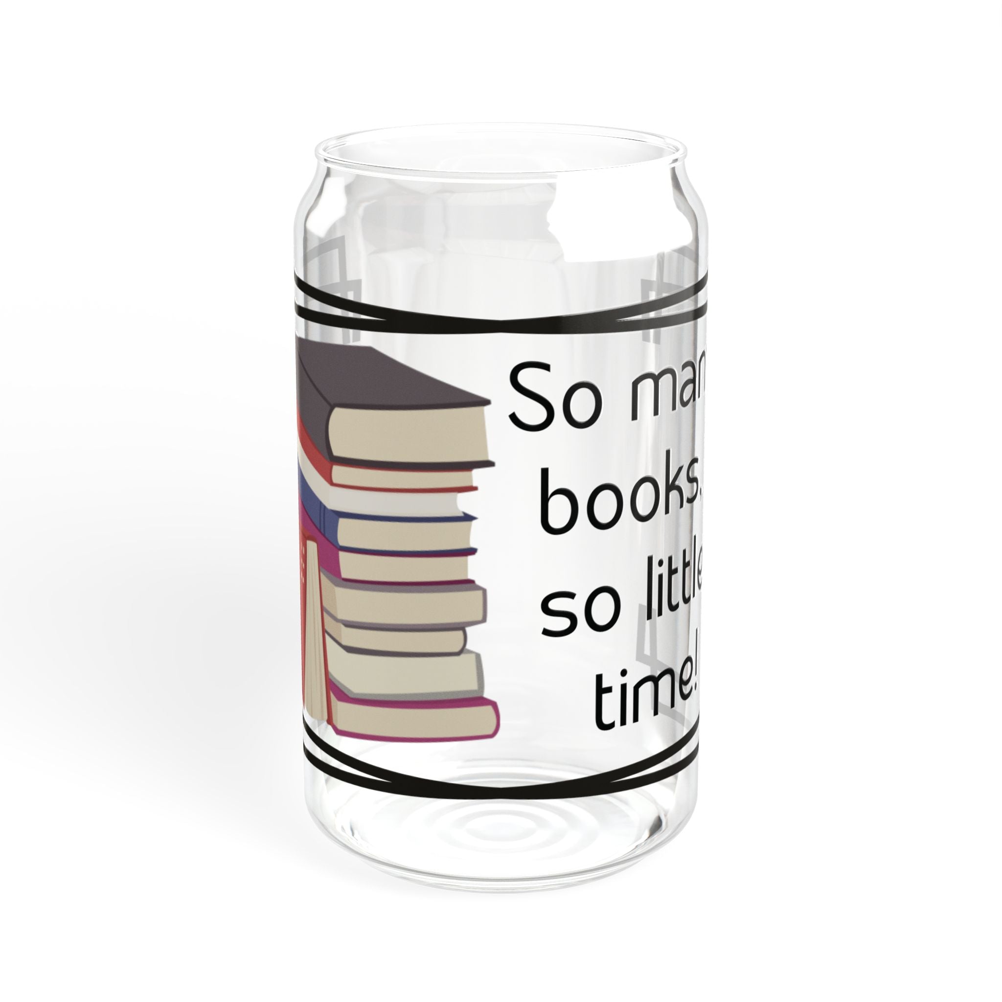 So Many Books Sipper Glass