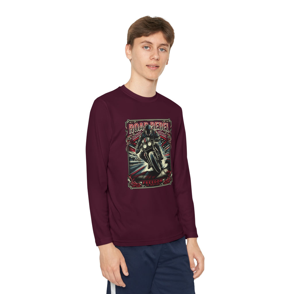 "Road Rebel" Motorcycle Youth LS T-Shirt