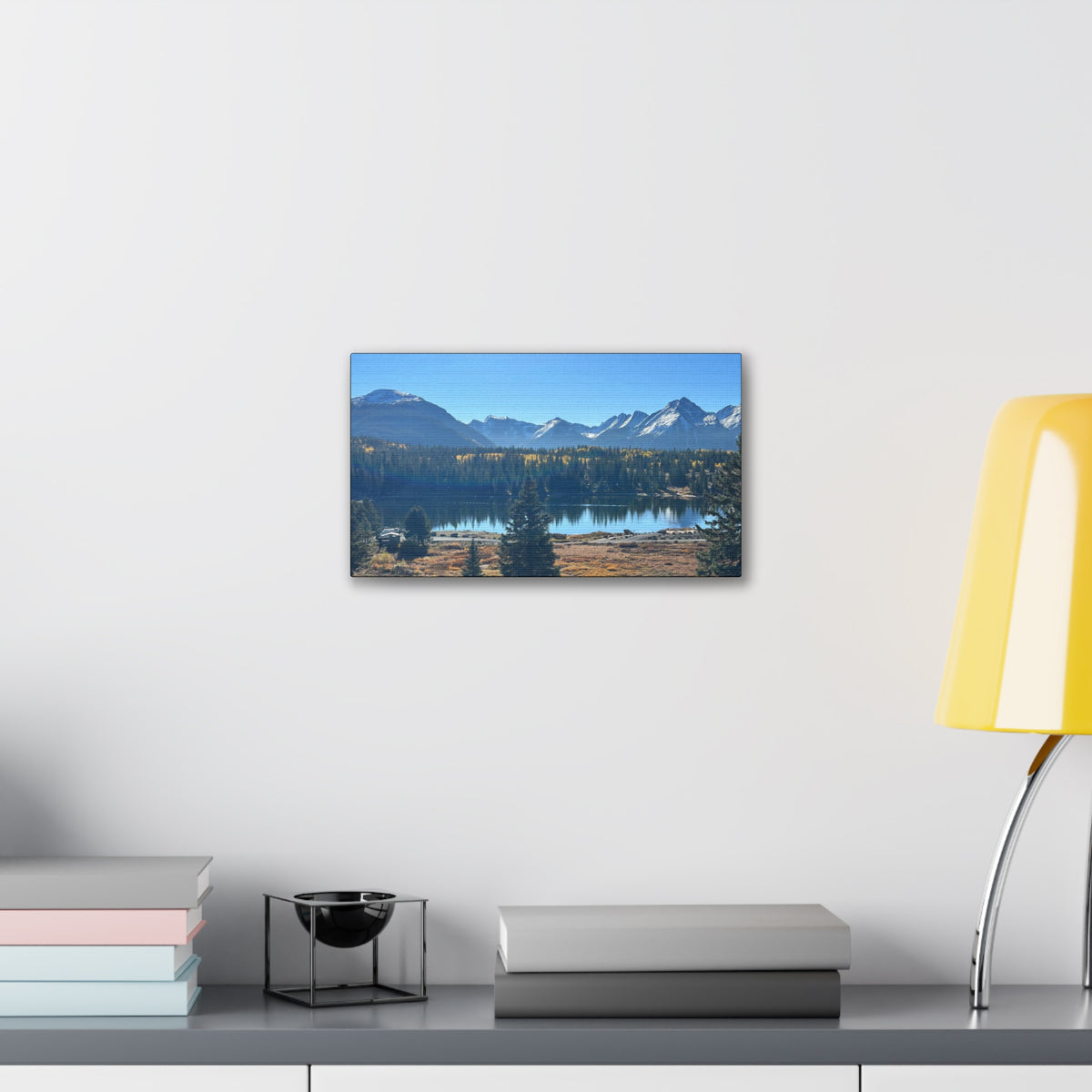 Mountain Lake Landscape Canvas