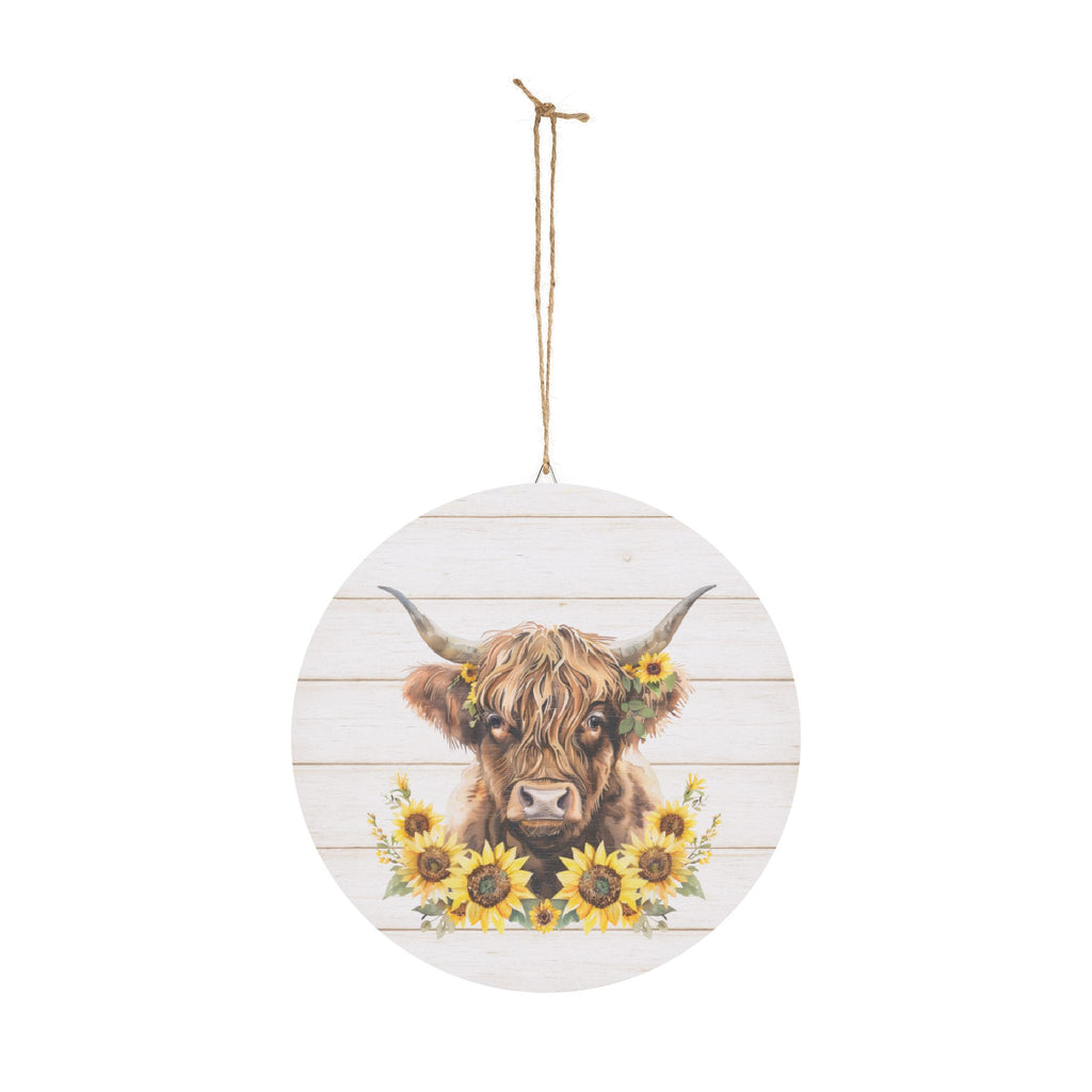 Sunflower Highland Cow Wall Decor