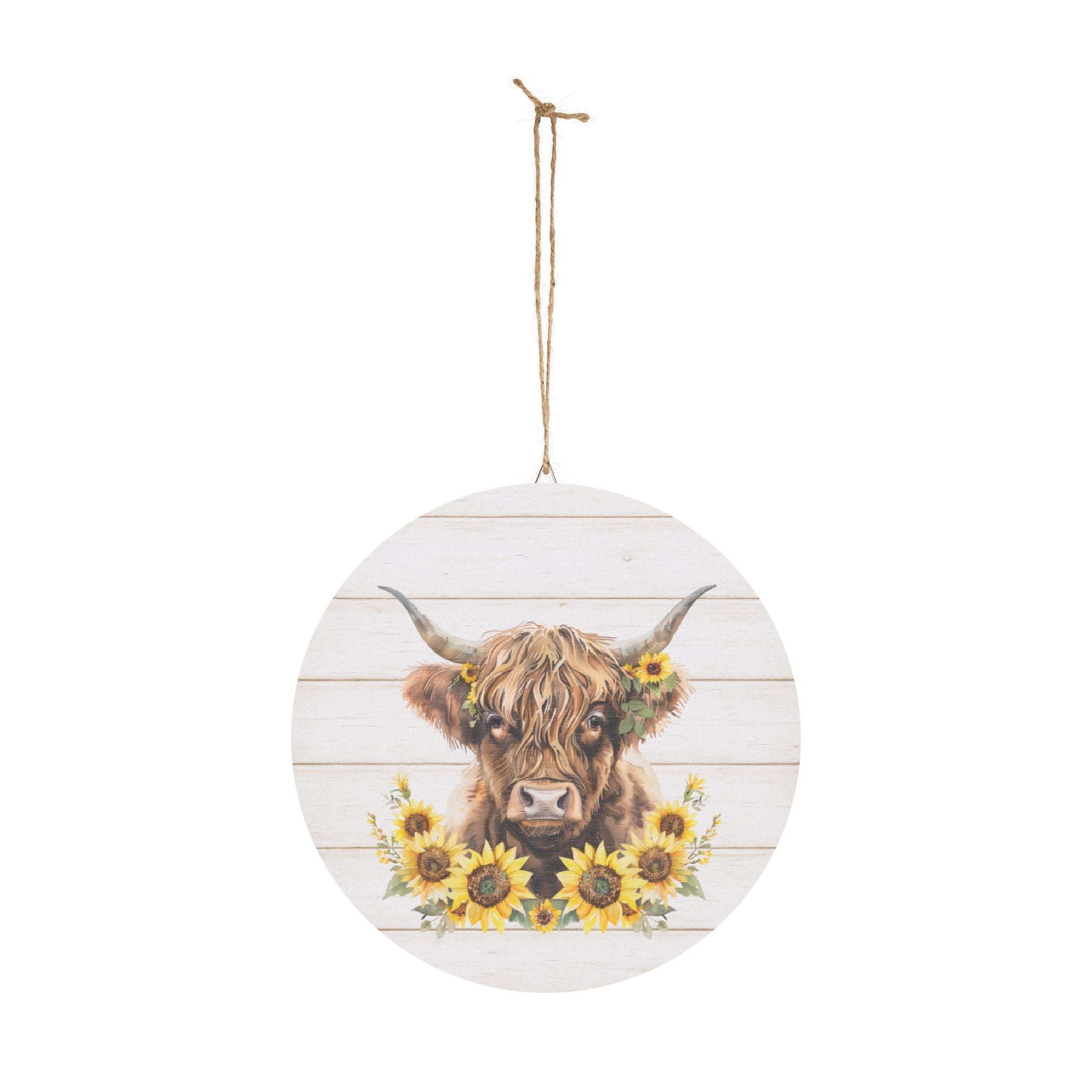 Sunflower Highland Cow Wall Decor
