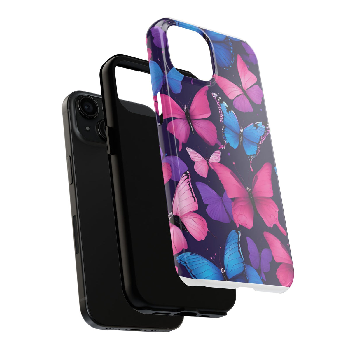 Butterfly Phone Case (Pink,Purple and Blue)