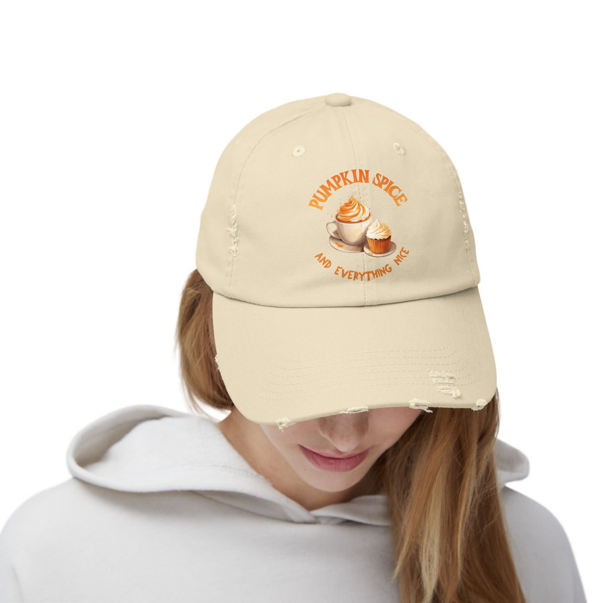 Pumpkin Spice Distressed Hat