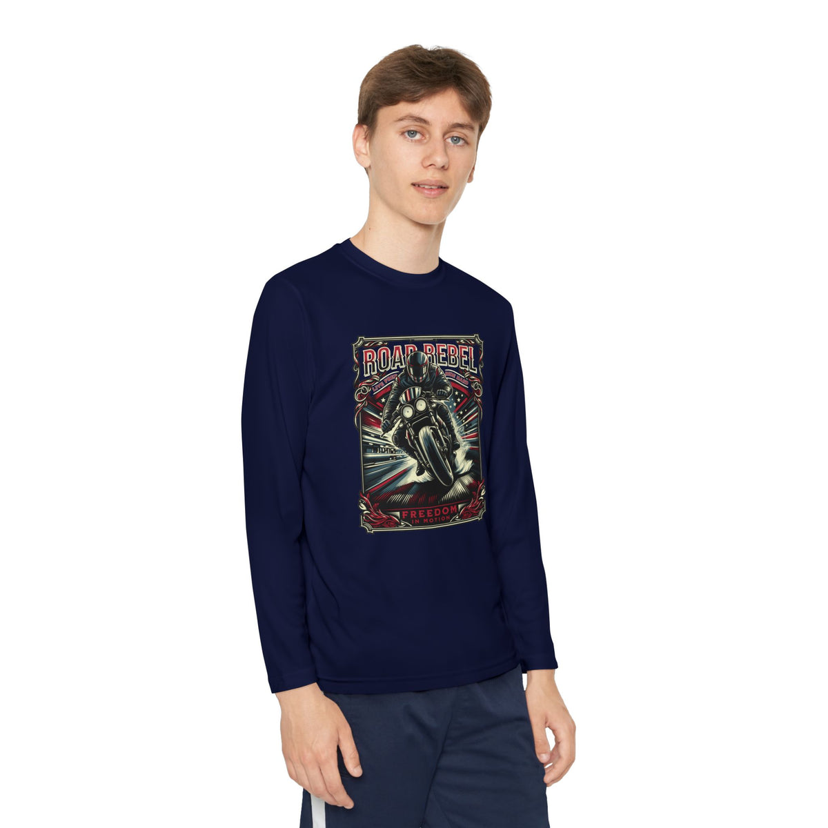 "Road Rebel" Motorcycle Youth LS T-Shirt