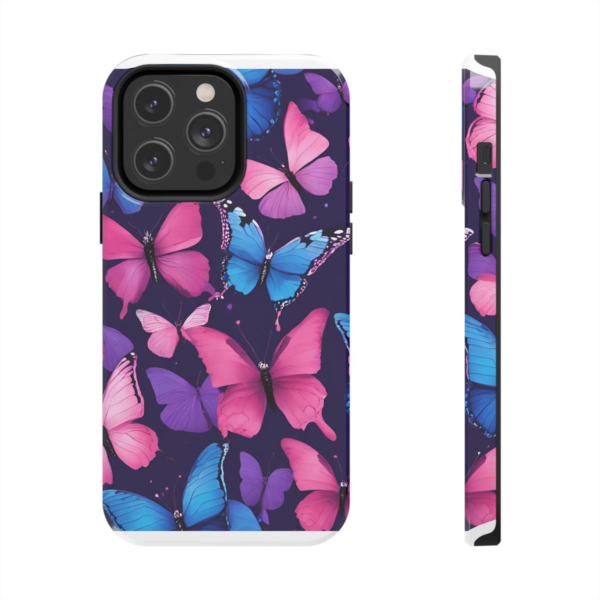 Butterfly Phone Case (Pink,Purple and Blue)