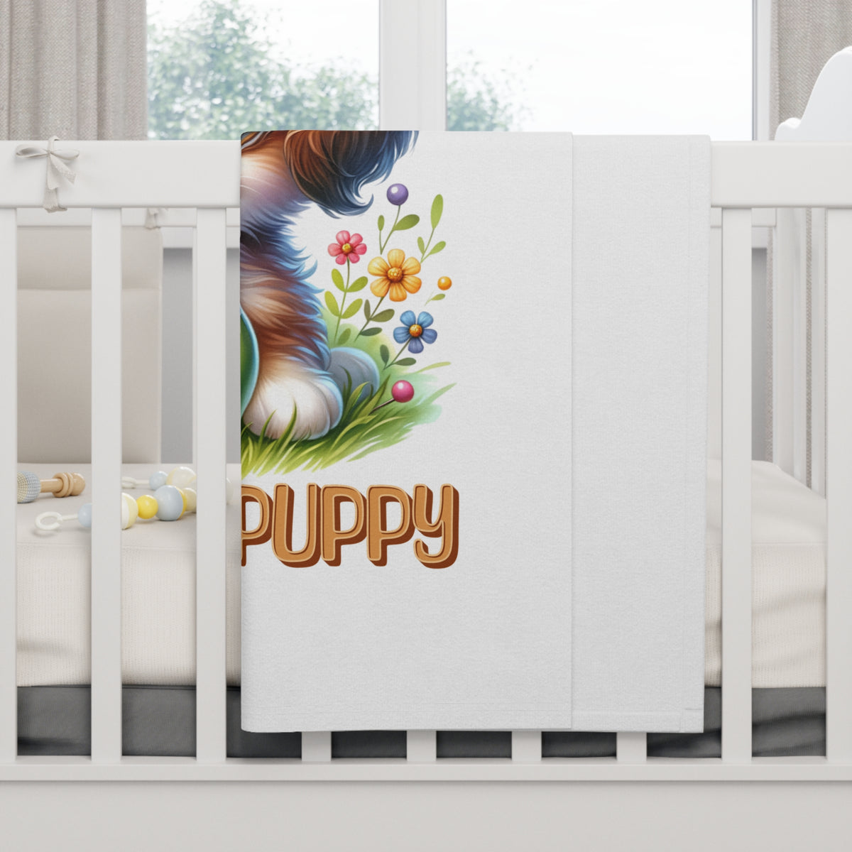 "All You Need Is Love & A Puppy" Puppy Soft Fleece Throw
