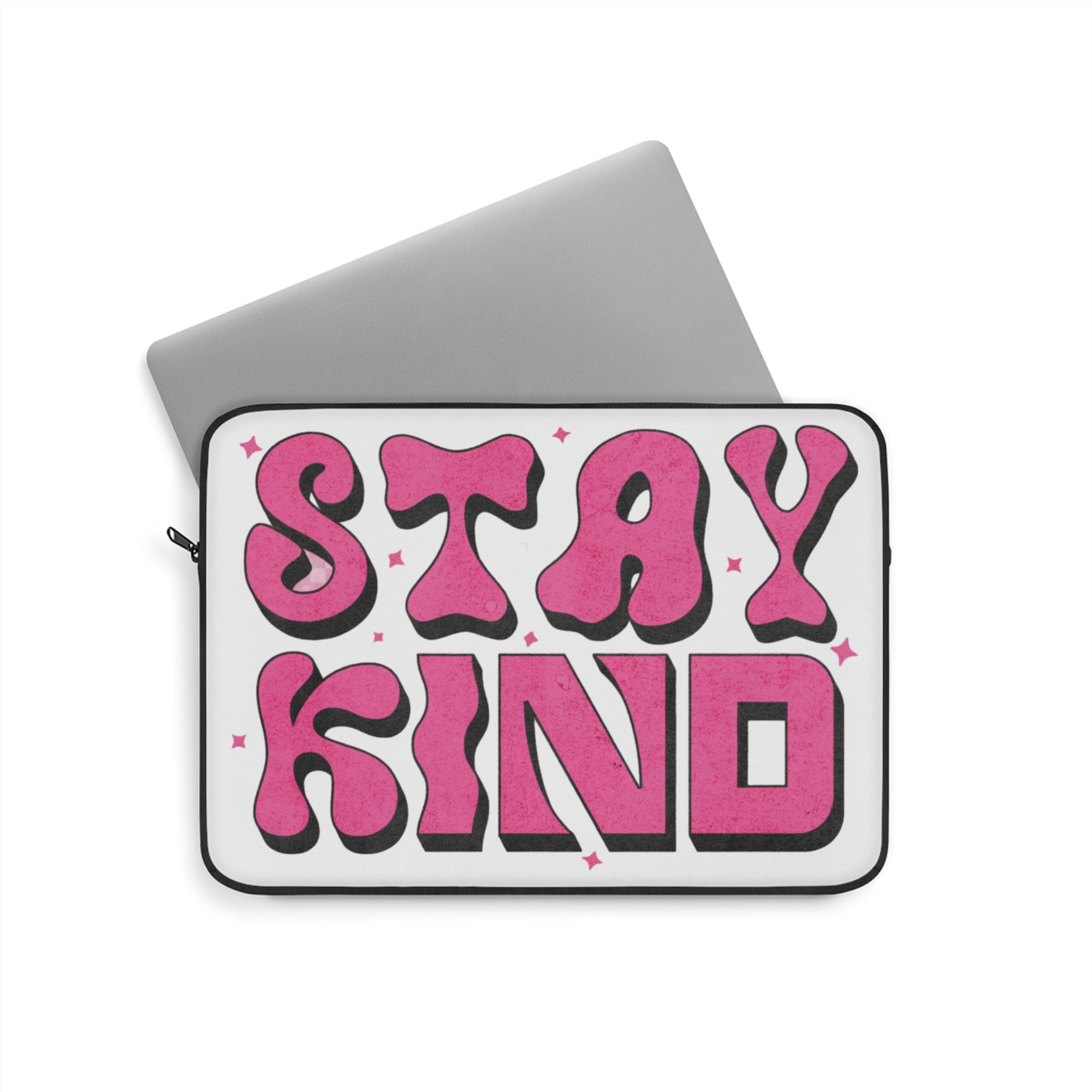 Stay Kind Pink Retro Laptop Cover