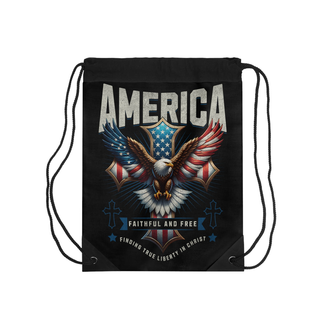 America Eagle Drawstring Bag