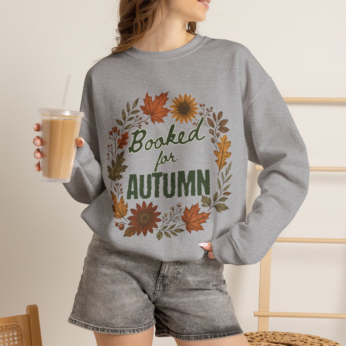 "Booked for Autumn" Crewneck