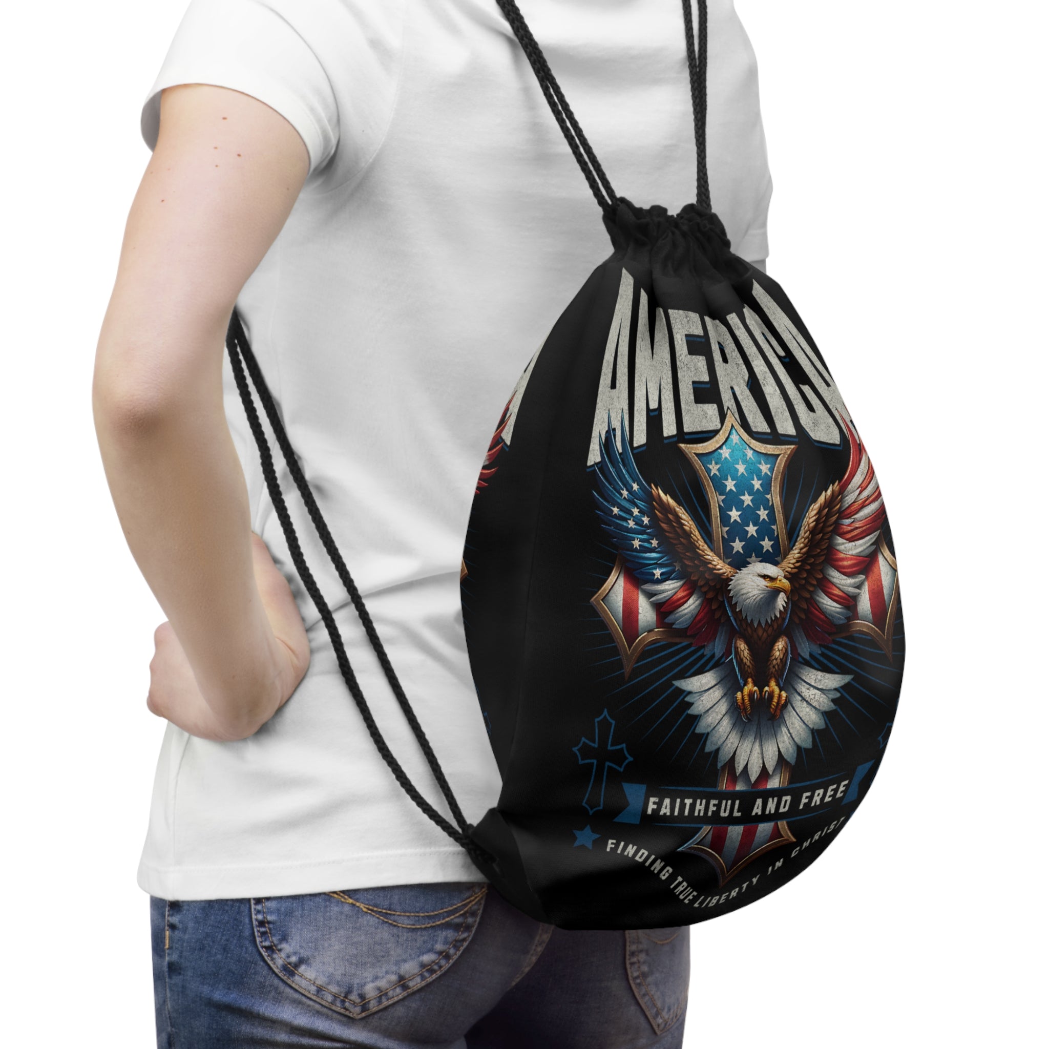 America Eagle Drawstring Bag