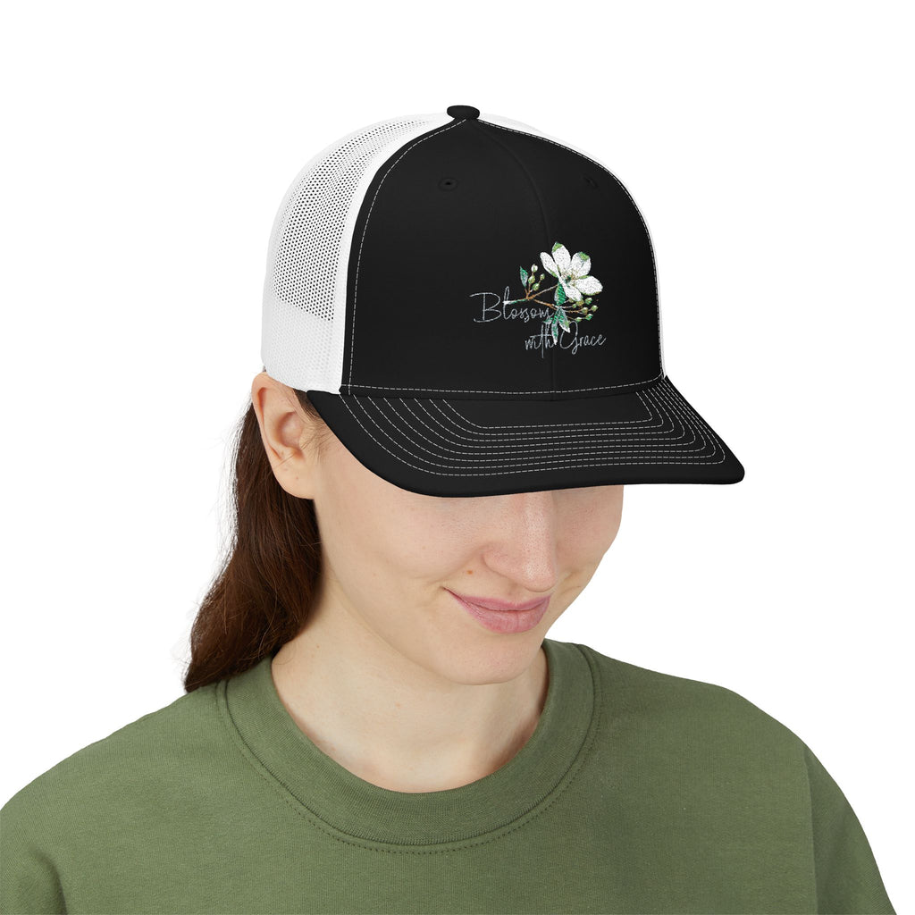 Embroidered 'Blossom with Grace' Floral Hat