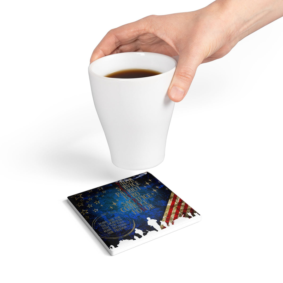 Veteran Tribute Ceramic Coaster