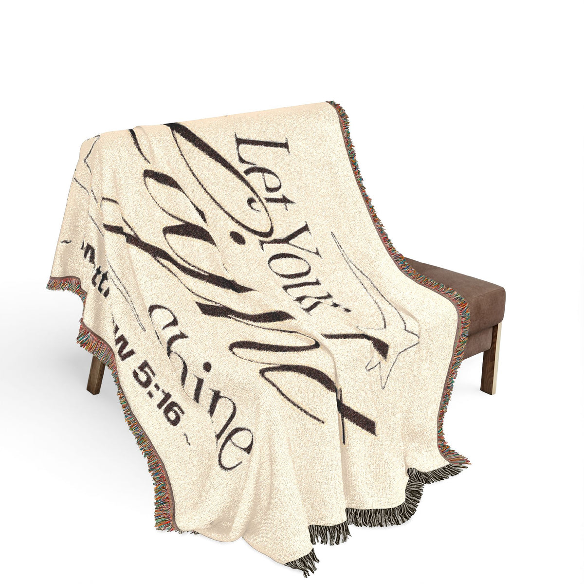 Let Your Light Shine Woven Blanket (Matthew 5:16)